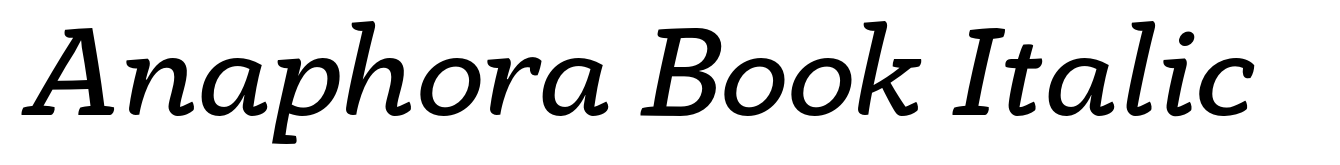 Anaphora Book Italic
